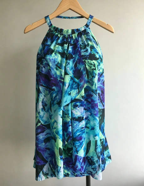 Watercolor Foliage Halter Beach Tunic best