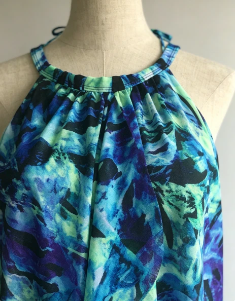 Akvarel Foliage Halter Beach Tunika